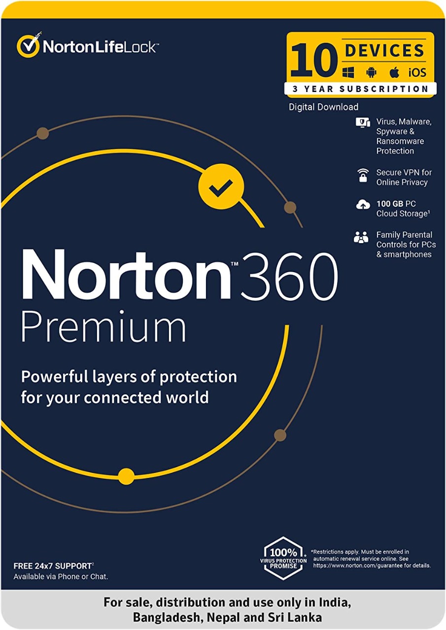 Norton 360 Premium
10 Devices 3 Years